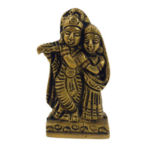 Brass Radha Krishna Idol Small